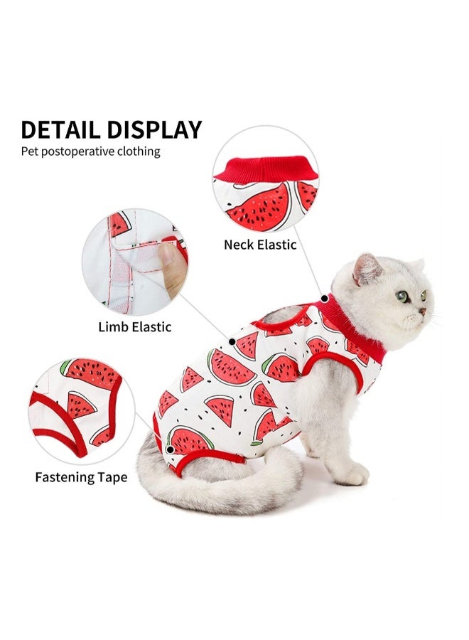 Generic Cat Recovery Suit for Abdominal Wounds or Skin Diseases After Surgery Wear Anti Licking Breathable E Collar Alternative Cats and Dogs M  - Image 2