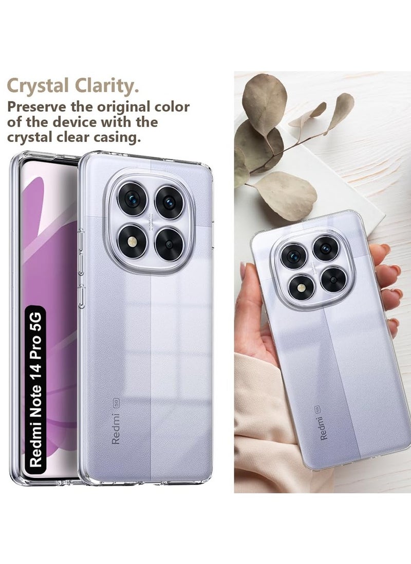 Generic - Case for Redmi Case for Redmi Note 14 Pro 5G Clear Cover Transparent Soft Flexible TPU Slim Protection Case Lightweight Cover compatible for Redmi Note 14 Pro 5G - Image 1