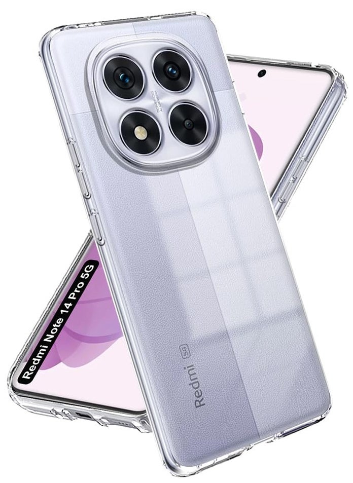 Generic - Case for Redmi Case for Redmi Note 14 Pro 5G Clear Cover Transparent Soft Flexible TPU Slim Protection Case Lightweight Cover compatible for Redmi Note 14 Pro 5G - Image 1