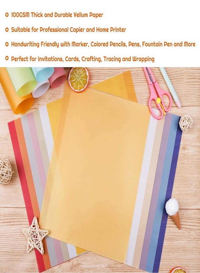 Shynek Colored Vellum Paper, 50 Sheets, 10 Colors, 8.5 x 11, Transparent, Printable, Clear Vellum Sheets for Ink Jet & Laser Printer - Image 4