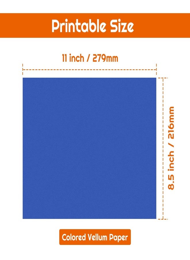 Shynek Colored Vellum Paper, 50 Sheets, 10 Colors, 8.5 x 11, Transparent, Printable, Clear Vellum Sheets for Ink Jet & Laser Printer - Image 3