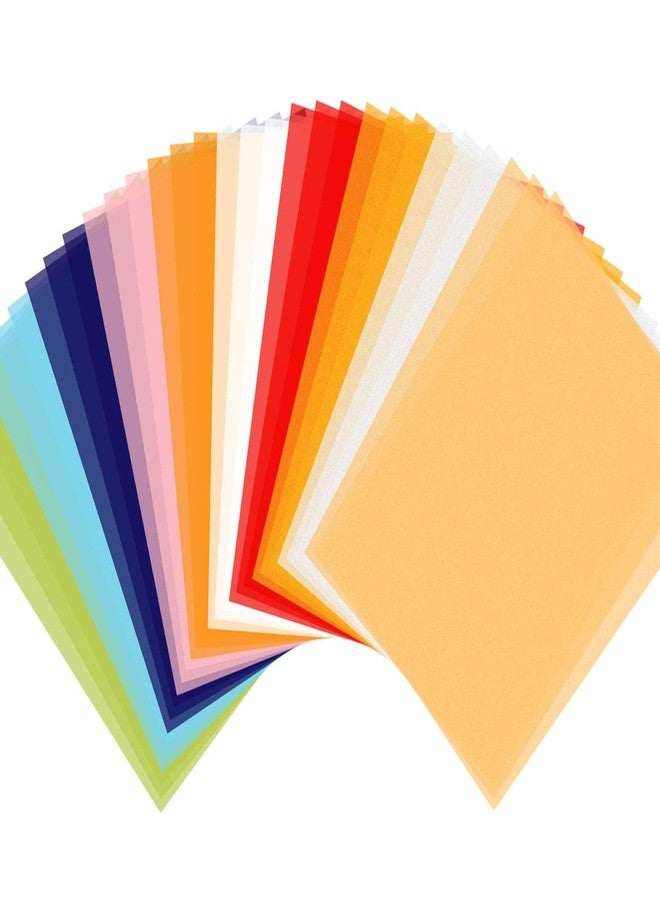 Shynek Colored Vellum Paper, 50 Sheets, 10 Colors, 8.5 x 11, Transparent, Printable, Clear Vellum Sheets for Ink Jet & Laser Printer - Image 1