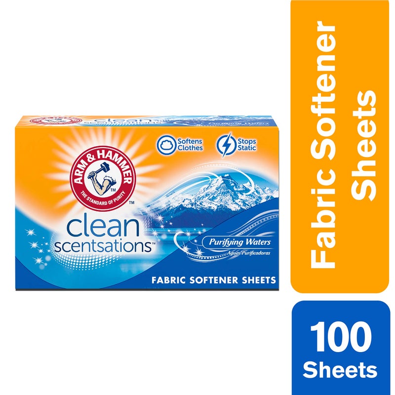 Arm & Hammer Fabric Softener Sheets, 100 sheets, Purifying Waters - Image 2