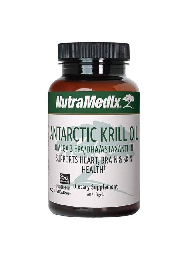 نيوتراميديكس - زيت الكريل القطبي الجنوبي من NutraMedix 500 مجم - مكمل زيت السمك - أحماض أوميغا 3 (EPA وDHA) + أستازانتين - مكمل زيت الكريل الأحمر لدعم صحة المفاصل والجهاز المناعي والقلب والكبد والدماغ (60 كبسولة هلامية) - Image 1