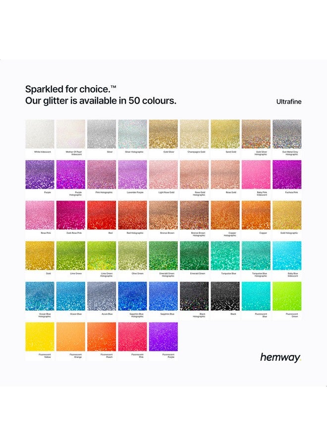 هيمواي رقائق معدنية متعددة الأغراض من Hemway Premium Ultra Sparkle Glitter للحرف اليدوية والأظافر ومستحضرات التجميل والمهرجانات الراتنجية والوجه والشعر - عرق اللؤلؤ قزحي الألوان - فائق النعومة (1/128 بوصة 0.008 بوصة 0.2 مم) 100 جرام / 3.5 أونصة  - Image 5