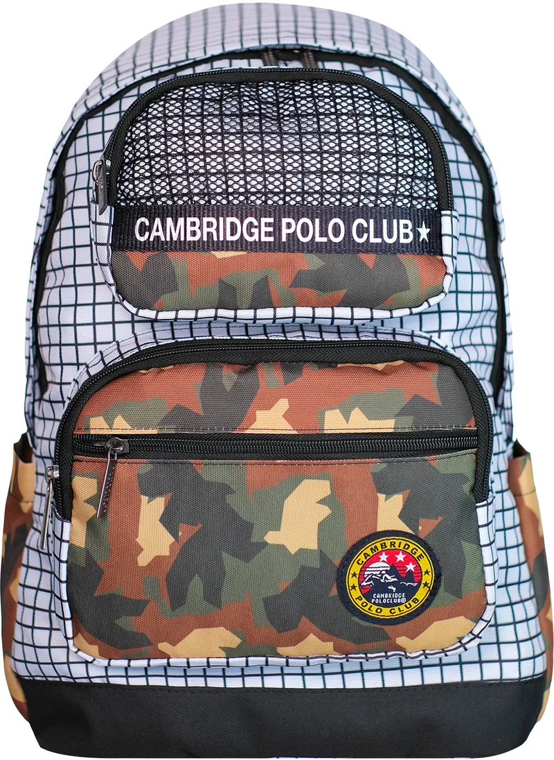 Cambridge Polo Club Camouflage Three Front Pocket Backpack