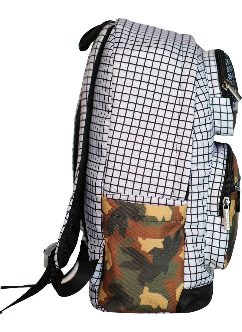 Camouflage Three Front Pocket Backpack - pzsku/Z85510570ACFC1018AE75Z/45/_/1725792746/3c7a927d-dcd2-4dd9-8602-638983be1634