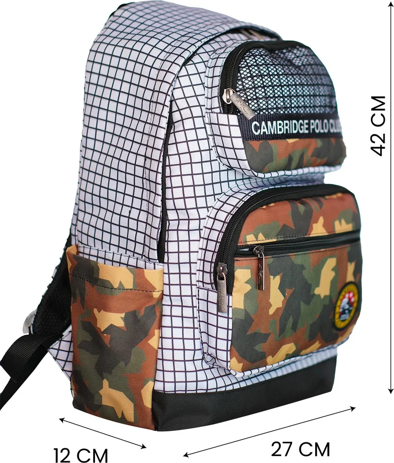 كامبريدج بولو كلوب Camouflage Three Front Pocket Backpack