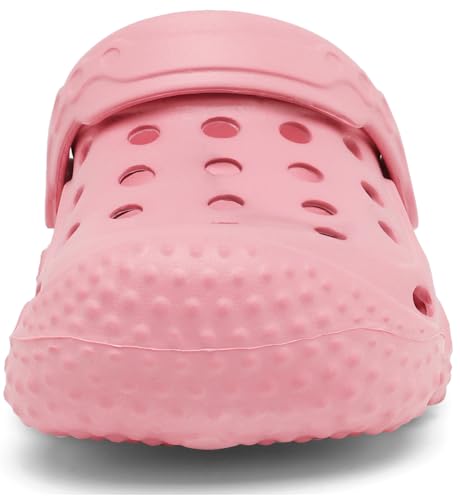 ChayChax Kid's Garden Clogs Cute Slides Sandals Toddlers Beach Pool Shower Shoes with Non-Slip Sole,Little Kid 11,Pink A - Image 2