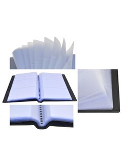 MODEST Business Card Holder Name Card Holder ID Credit Card Book Case Passport Keeper Organizer 320 Slots (Black)  - Image 3