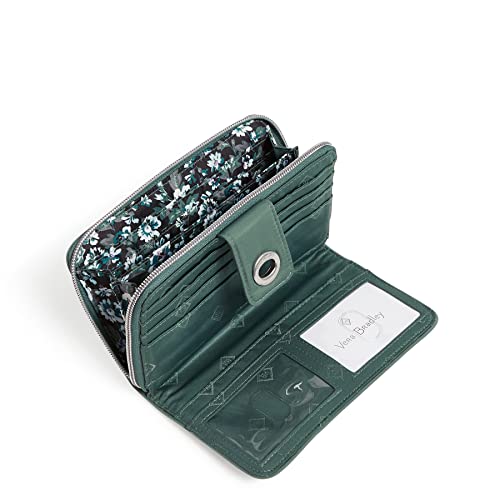 Vera Bradley Women's Performance Twill Turnlock Wallet With RFID Protection, Olive Leaf, One Size - Image 2