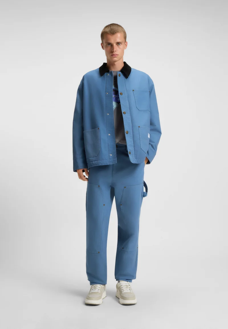HUGO Tapered-fit trousers in cotton canvas