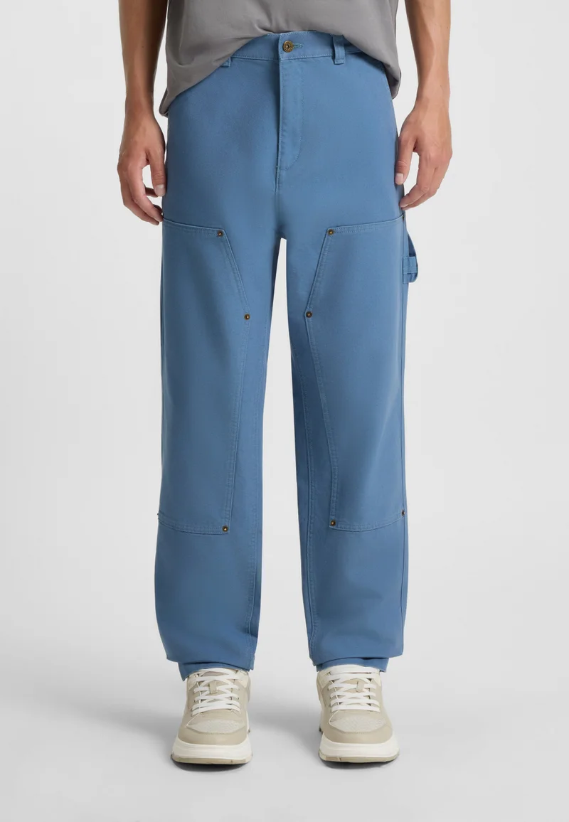 HUGO Tapered-fit trousers in cotton canvas