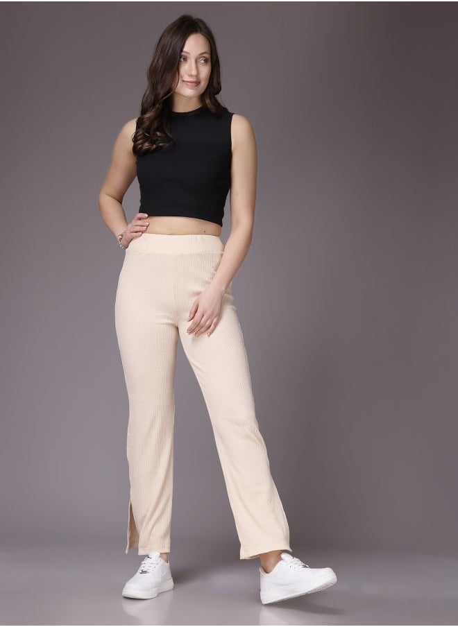 Freehand Women Flared Solid Mid-Rise Trousers  - Image 1