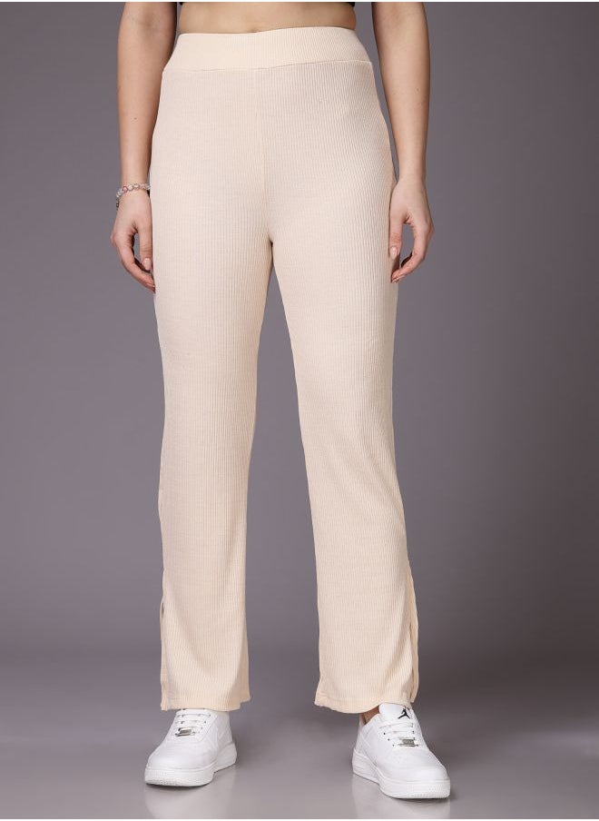 Freehand Women Flared Solid Mid-Rise Trousers  - Image 3