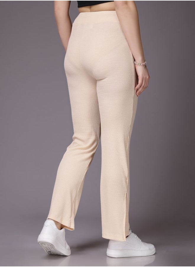 Freehand Women Flared Solid Mid-Rise Trousers  - Image 2