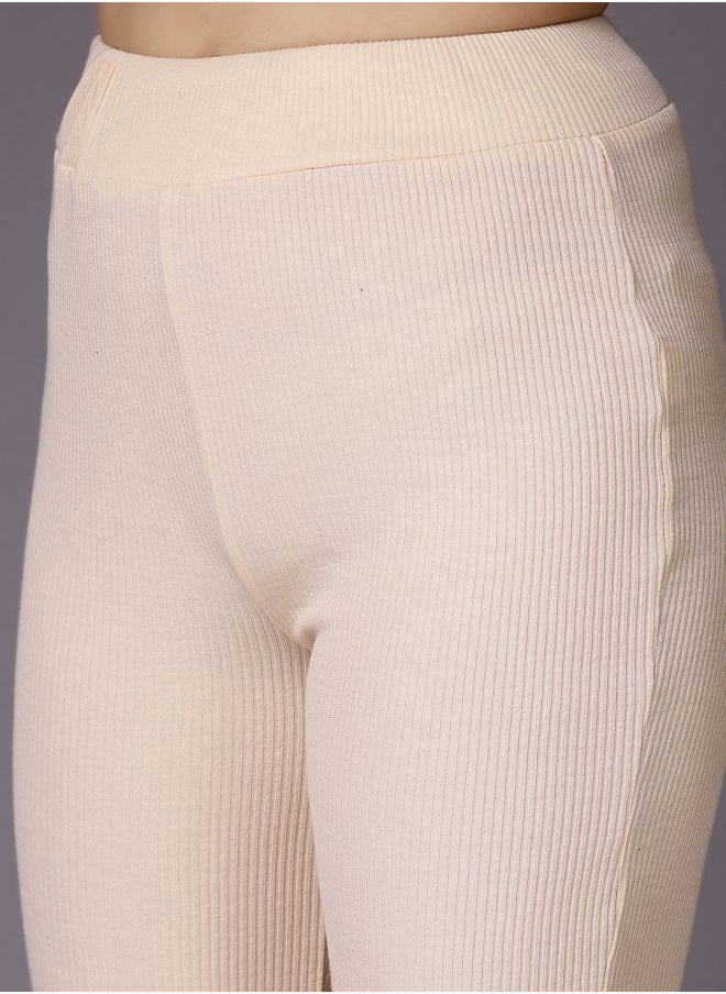 Freehand - Women Flared Solid Mid-Rise Trousers - Image 1