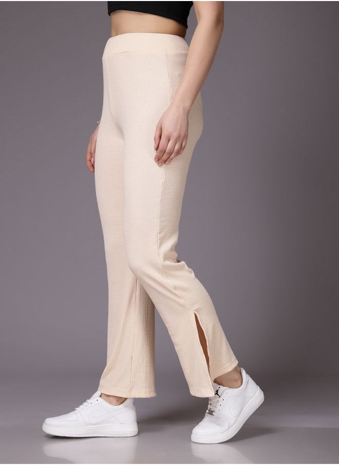 Freehand Women Flared Solid Mid-Rise Trousers  - Image 4