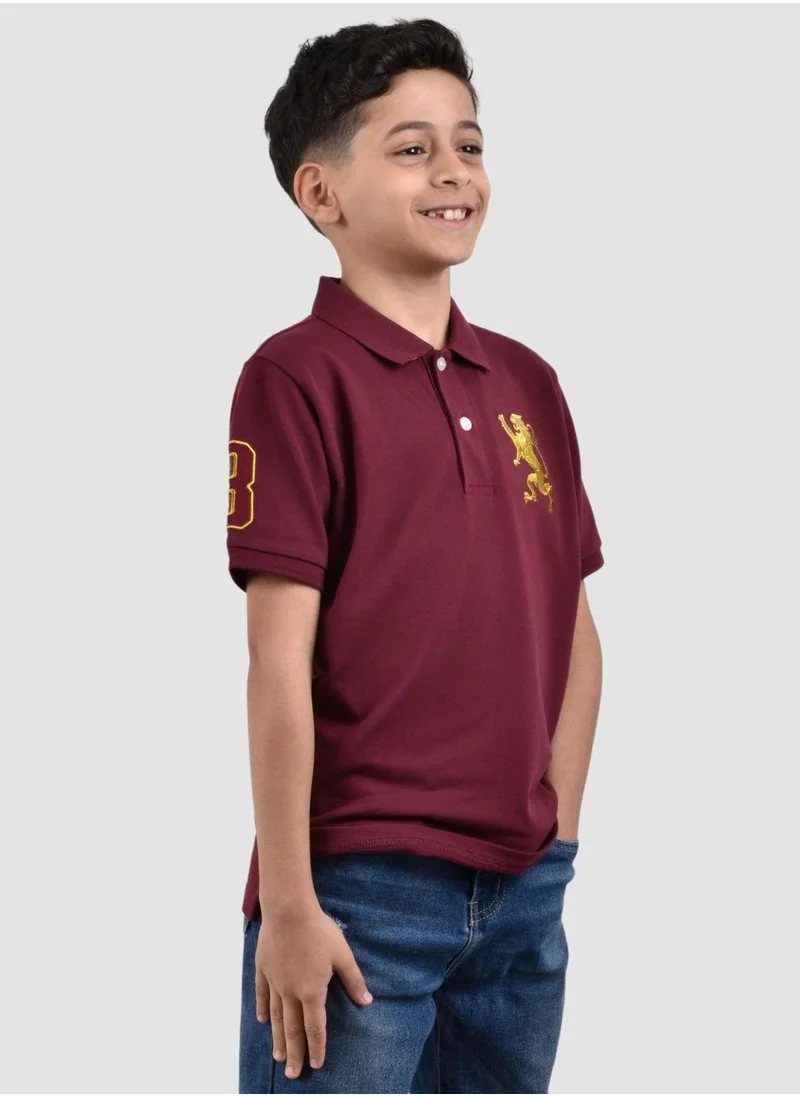 GIORDANO Junior Embroidery Short Sleeve Bold Polo