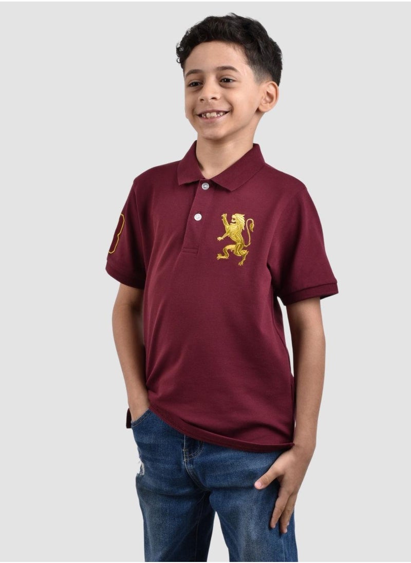 GIORDANO Junior Embroidery Short Sleeve Bold Polo  - Image 3