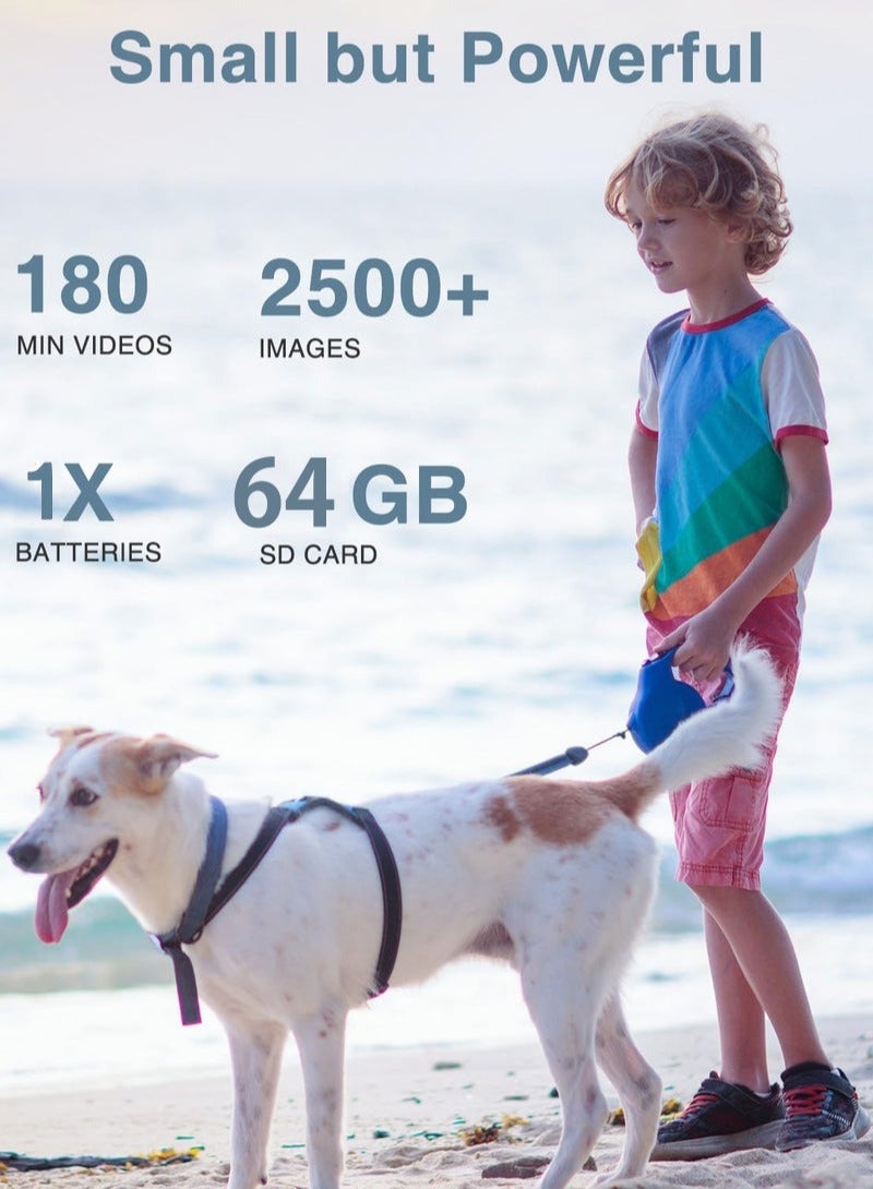 Digisand Digital Camera, 44MP FHD 1080P Kids Camera with 16X Zoom Anti-shake, 64GB Memory Card,  Mini Compact Camera for Boys/Girls (Black) - Image 4