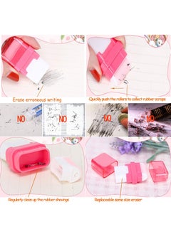 Generic 6 Pcs Pencil Erasers, Pencil Eraser Shaving Roller Case for Easy Pick Up and Removal, Animal Themed Lovely and Fun Party Favor and School Supplies for Kids, Back to school gift  - Image 4