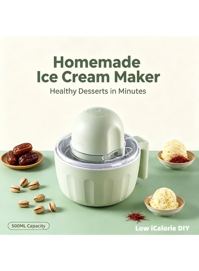 Nostalgia Rechargeable Homemade Ice‑Cream Maker 500ML, 2‑Speed Mode DIY Frozen Yogurt Sorbet Machine for Home Use - Image 2