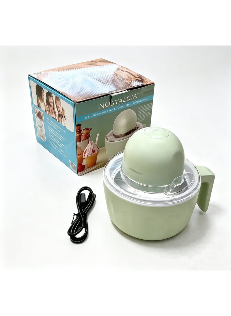 Nostalgia Rechargeable Homemade Ice‑Cream Maker 500ML, 2‑Speed Mode DIY Frozen Yogurt Sorbet Machine for Home Use - Image 1