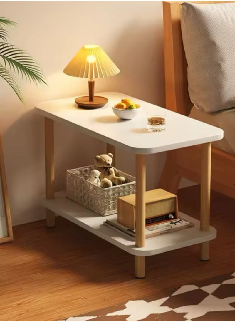 2-Tier Sofa Side Table Narrow Side Table Bedside Table Coffee Table Occupies Small Space Multipurpose  white  60*40*53 CM - pzsku/Z85514DA73BA2E6437508Z/45/1741667049/333c31d3-10c0-4b59-af1c-a266f19d8da4