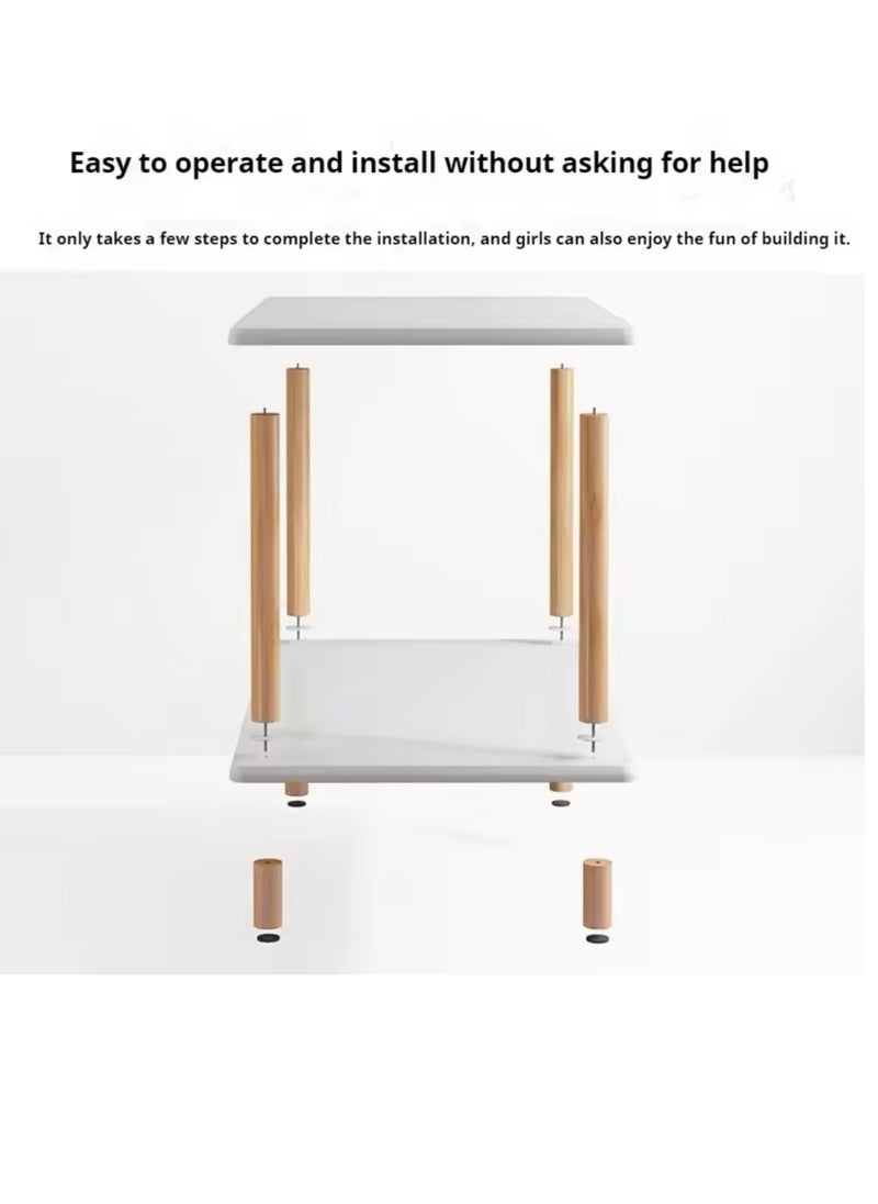 2-Tier Sofa Side Table Narrow Side Table Bedside Table Coffee Table Occupies Small Space Multipurpose  white  60*40*53 CM - pzsku/Z85514DA73BA2E6437508Z/45/_/1735546922/51a67cc0-3211-4050-9de9-1cb3e483e397