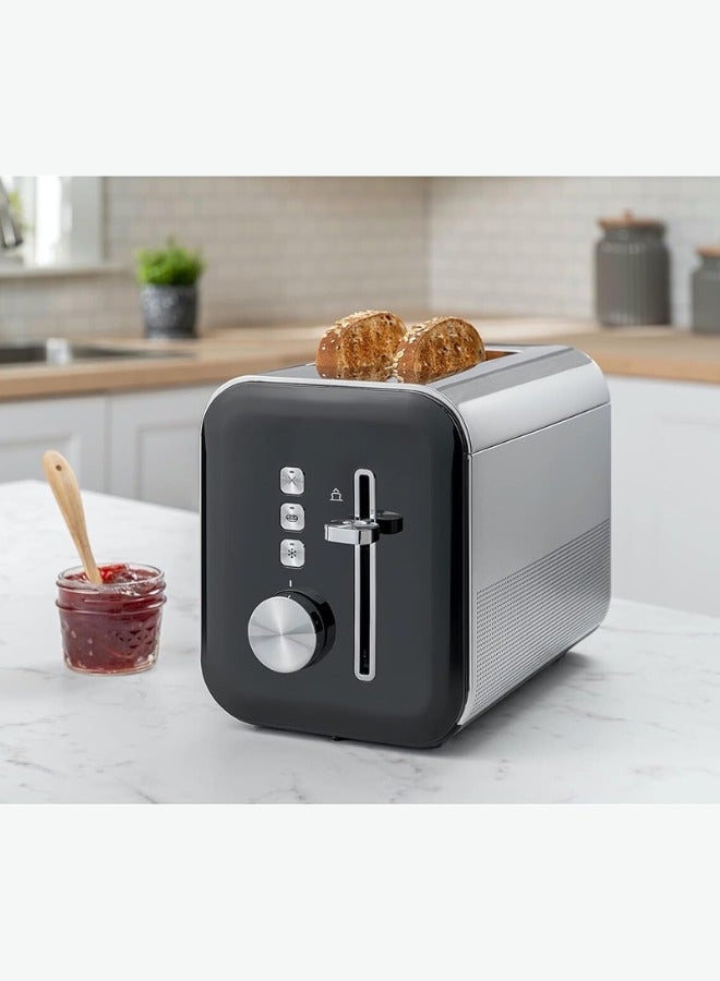 2-Slice Toaster with Extra-Wide Slots, Stainless Steel, 3 Functions: Bagel, Defrost, Cancel – Adjustable Browning Control & Removable Crumb Tray  - Image 2
