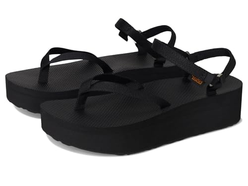 Teva Women's Flatform Sandal Slim, Black, 8 - Image 1