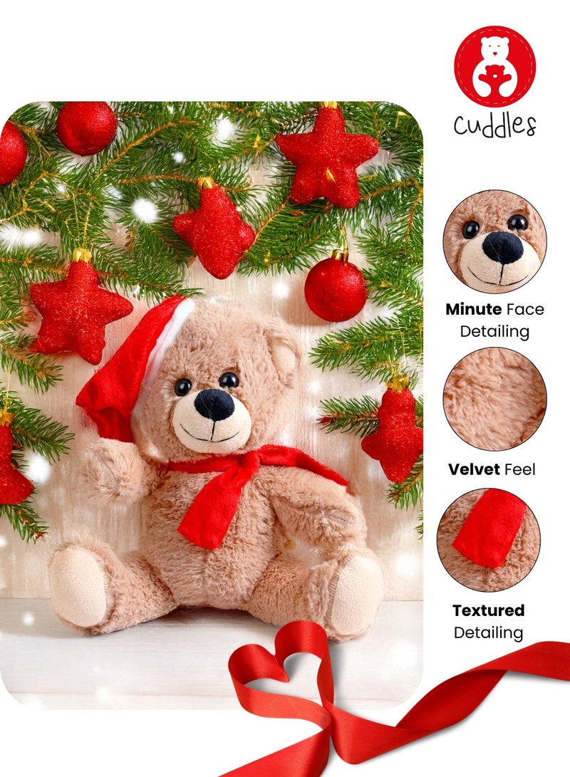 Cuddles Collectible Beige Bear with Red Scarf, 37cm (Gift plush toys for Boys and Girls) - Image 4