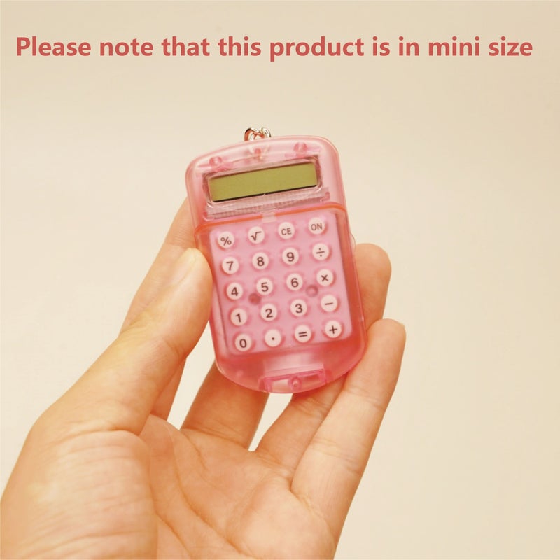 بلاستيك أسود لطيف على شكل آلة حاسبة جيلي مع بطارية، سلسلة مفاتيح 8 بت مصغرة للطلاب، إكسسوار معلق - Image 3