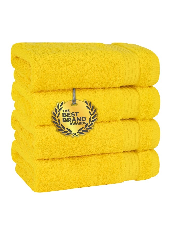 Cotton Paradise Hand Towels For Bathroom  100  Turkish Cotton 16X28 Inch 6 Piece Hand Towel Set  Soft Absorbent Face Towel Clearance Set  Yellow Hand Towels  - Image 1