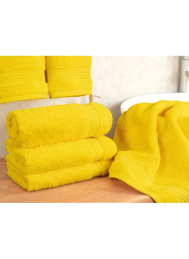 Cotton Paradise Hand Towels For Bathroom  100  Turkish Cotton 16X28 Inch 6 Piece Hand Towel Set  Soft Absorbent Face Towel Clearance Set  Yellow Hand Towels  - Image 2