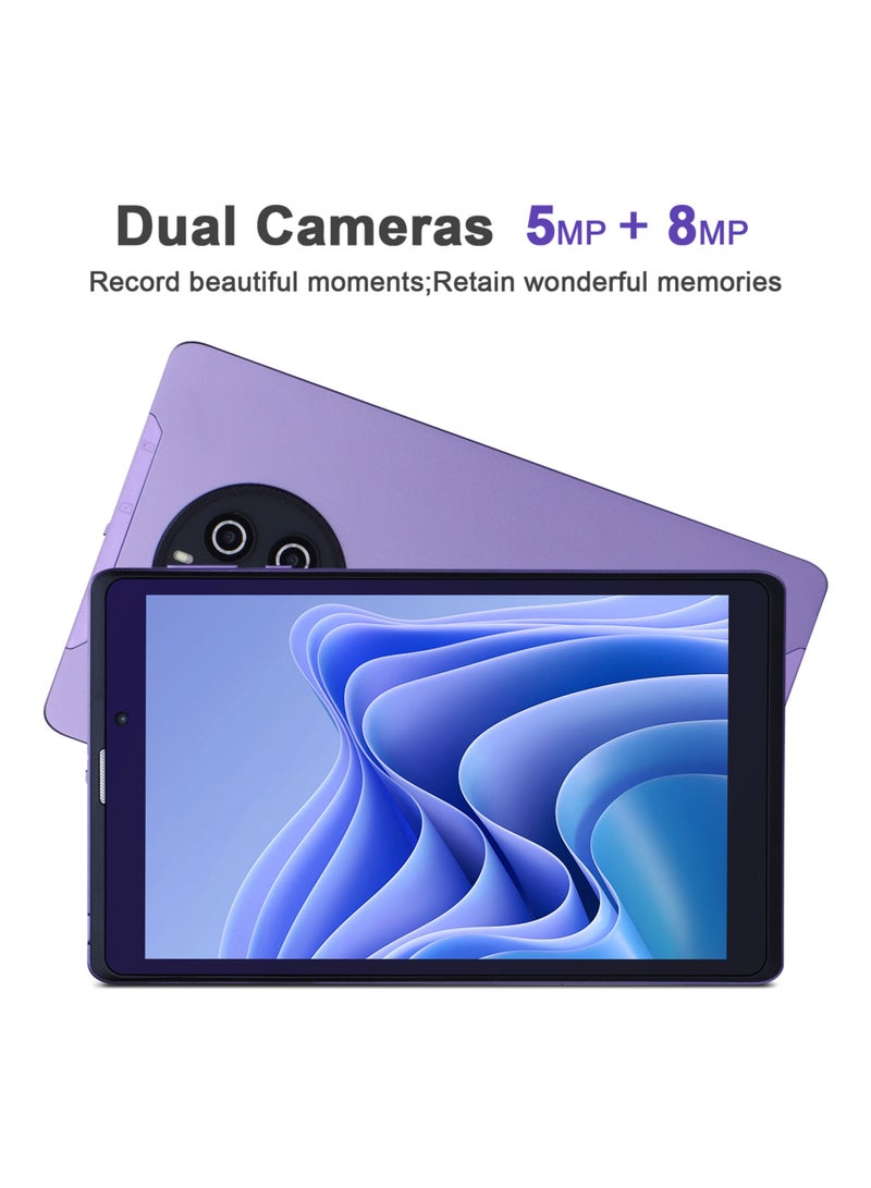 C idea 8 Inch Android Tablet with SIM Support  Dual Camera 512GB Expandable Tablet For Teenagers CM815 Purple - Image 4