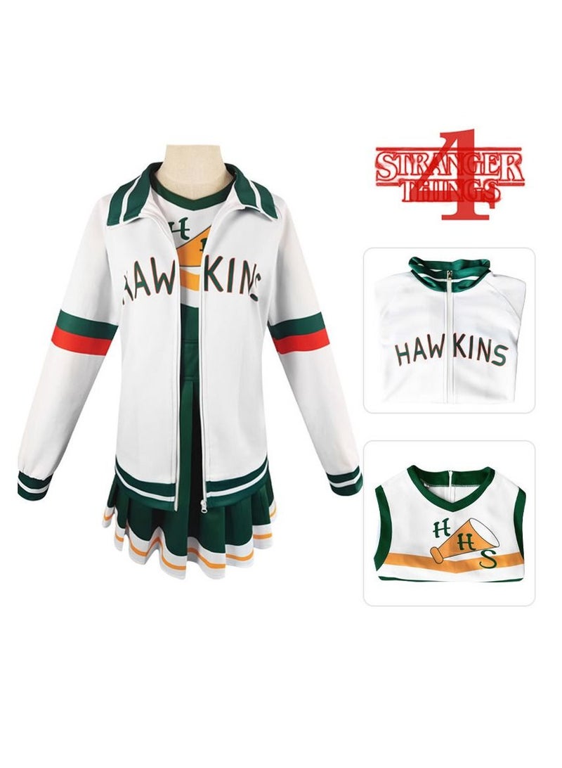 Stranger Max Things Cosplay Costumes Shirt Hoodies Sweatshirt Jacket Coat Season 4 Outfits Party Suit (Dress+coat) - Image 4