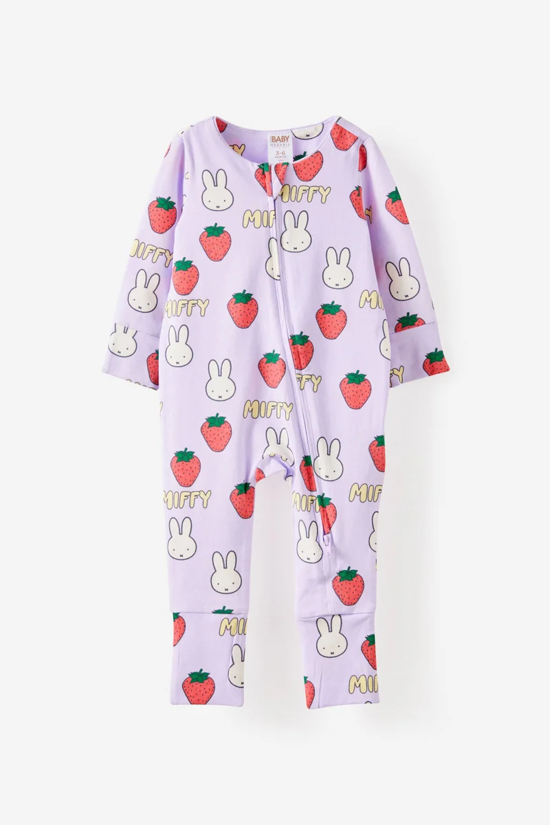 Cotton On Miffy Long Sleeve Zip Romper