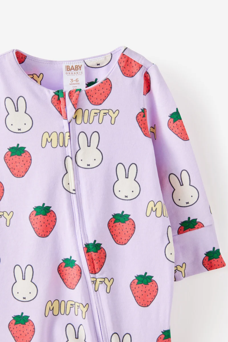 Cotton On Miffy Long Sleeve Zip Romper