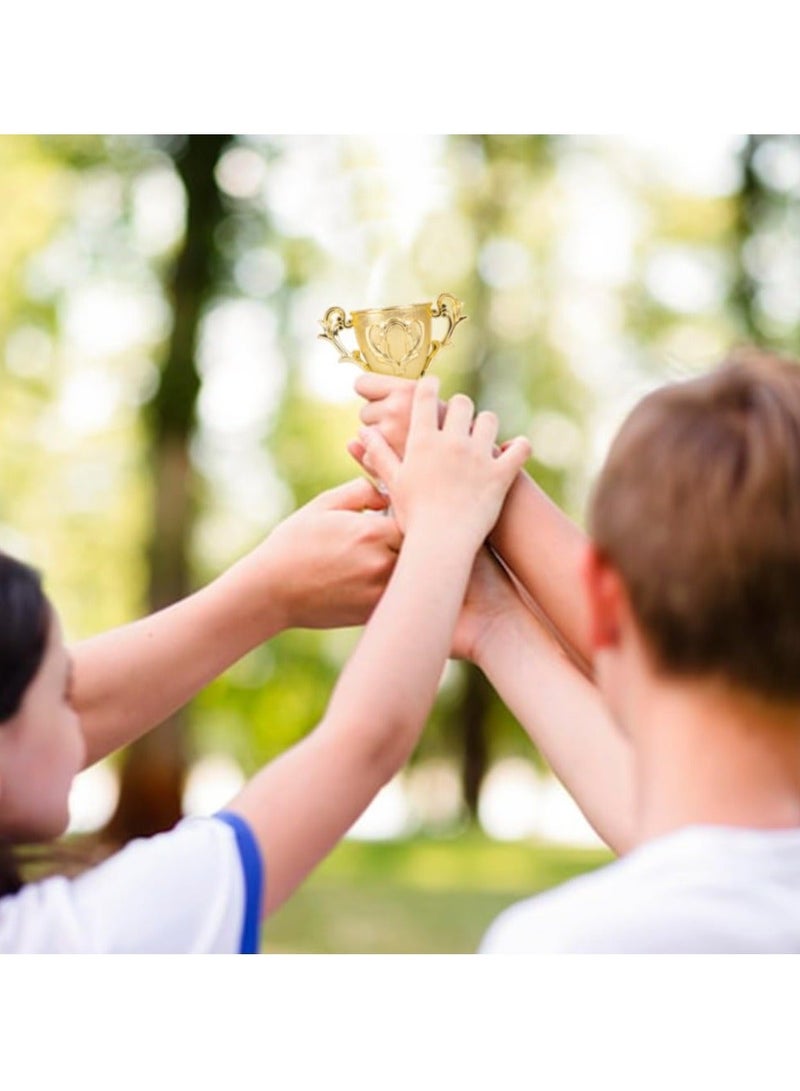 Gold Mini Trophies for Kids, 10 Pcs Trophy Award - Plastic Football Awards and Trophies Cup - Funny Trophy for Brings Joy and Recognition Party - Image 4