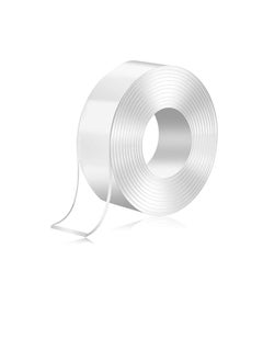 Traceless Washable Nano Tape Reusable Multifunction Clear Double-Sided Detachable Adhesive Tape For Paste Photos, Hooks, Keys, Remote Control,Clocks, Glass, Tiles, Etc. (19MM x 1Meter)