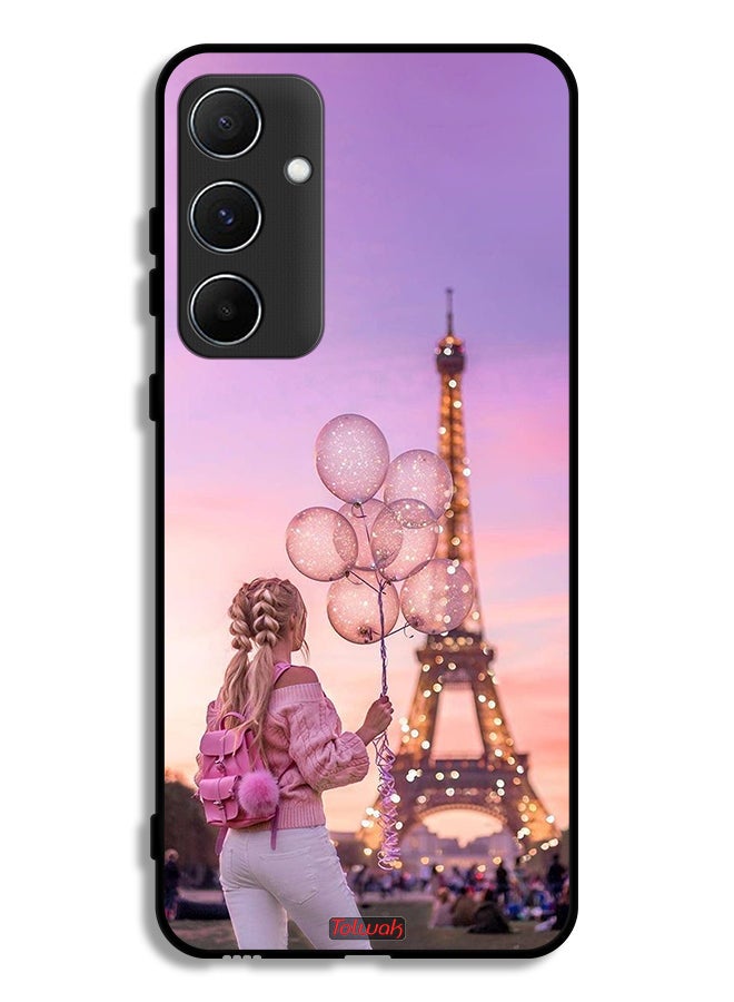 Tolwak Samsung Galaxy A55 5G Protective Case Cover Girl Holding Balloons - Image 1
