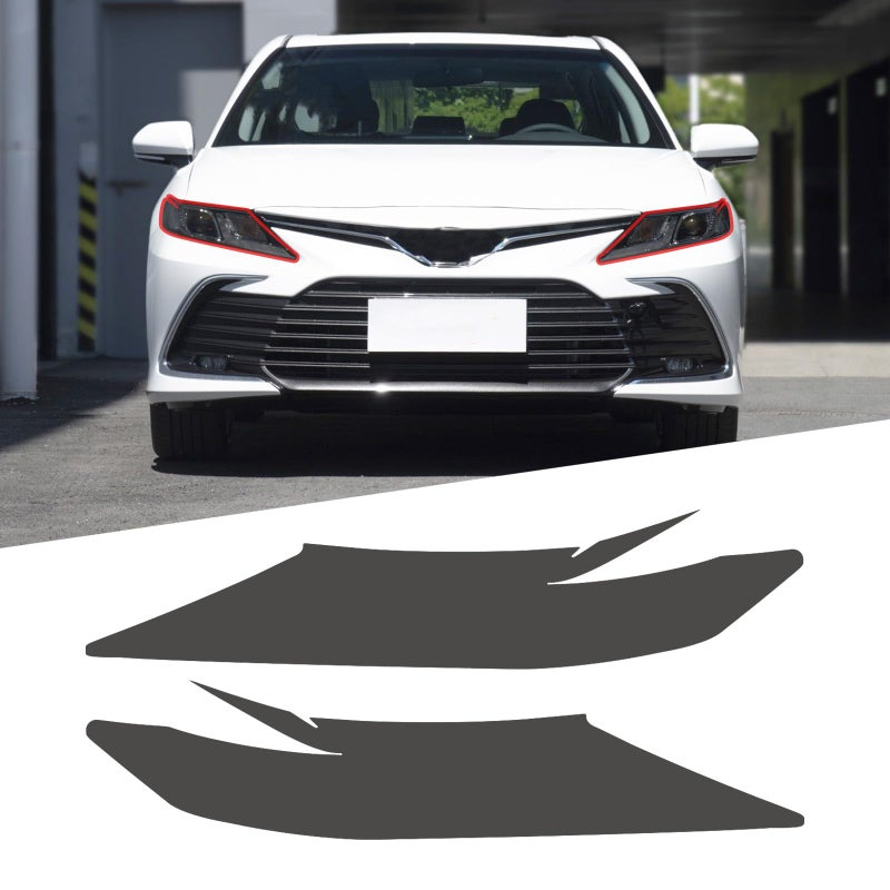 Agulier Compatible with Toyota Camry 20182022 20 Light Smoke PreCut Headlight Vinyl Tint Film Front Headlight Protective Film Exterior Accessories