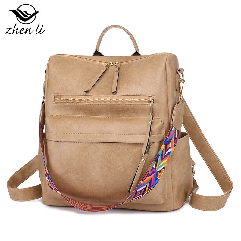 Zhenli Retro Bag Women'S Large Capacity Backpack Niche Design Women'S Backpack Bags Bag - Image 3