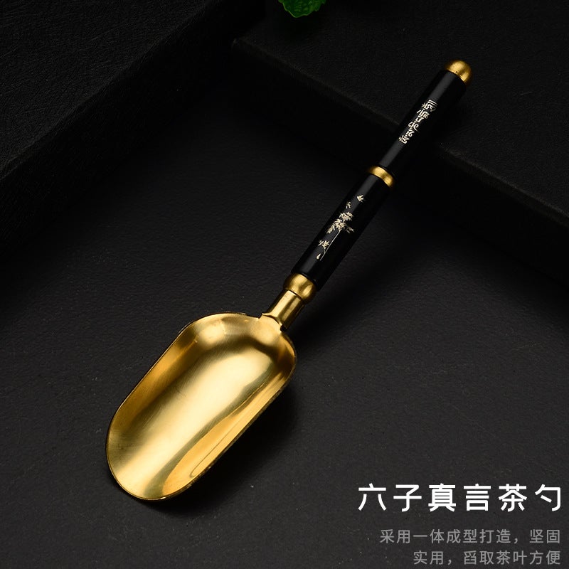 Factory Stainless Steel Tea Ceremony Six Gentlemen Kung Fu Tea Set Suit Copper Tea Spoon Tea Clip Tea Ceremony Accessories - Image 3