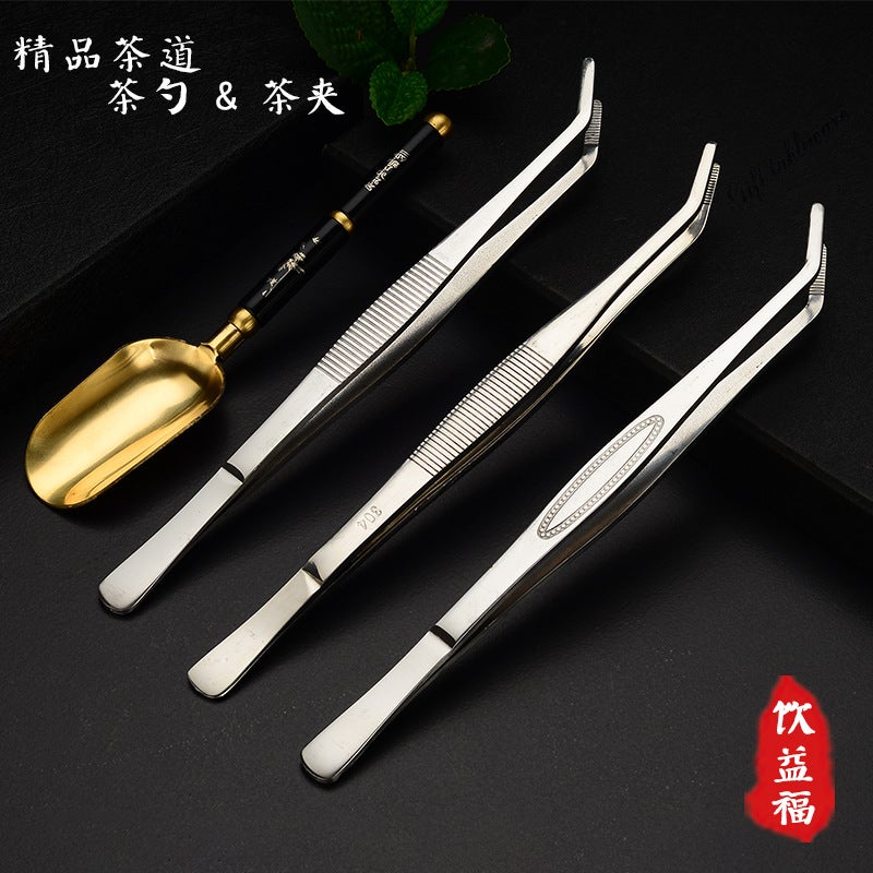 Factory Stainless Steel Tea Ceremony Six Gentlemen Kung Fu Tea Set Suit Copper Tea Spoon Tea Clip Tea Ceremony Accessories - Image 2