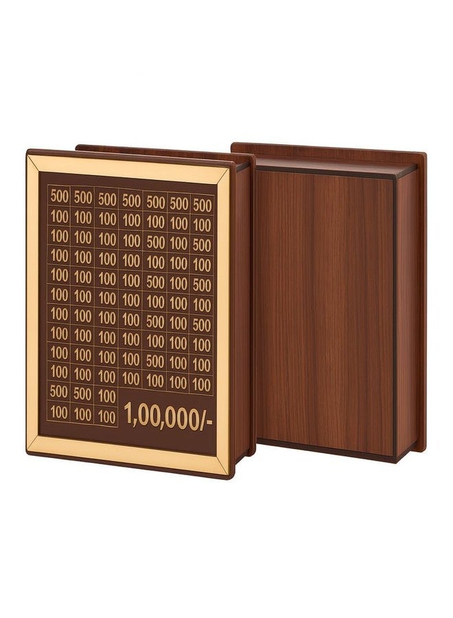 Bonsenkitchen Money Saving Box for Kids and Adults | Wooden Money Bank with Lock | 1 Lakh Saving Box with Numbers | Undiyal Hundi Pig Bank (Medium 100,0000) - Image 2