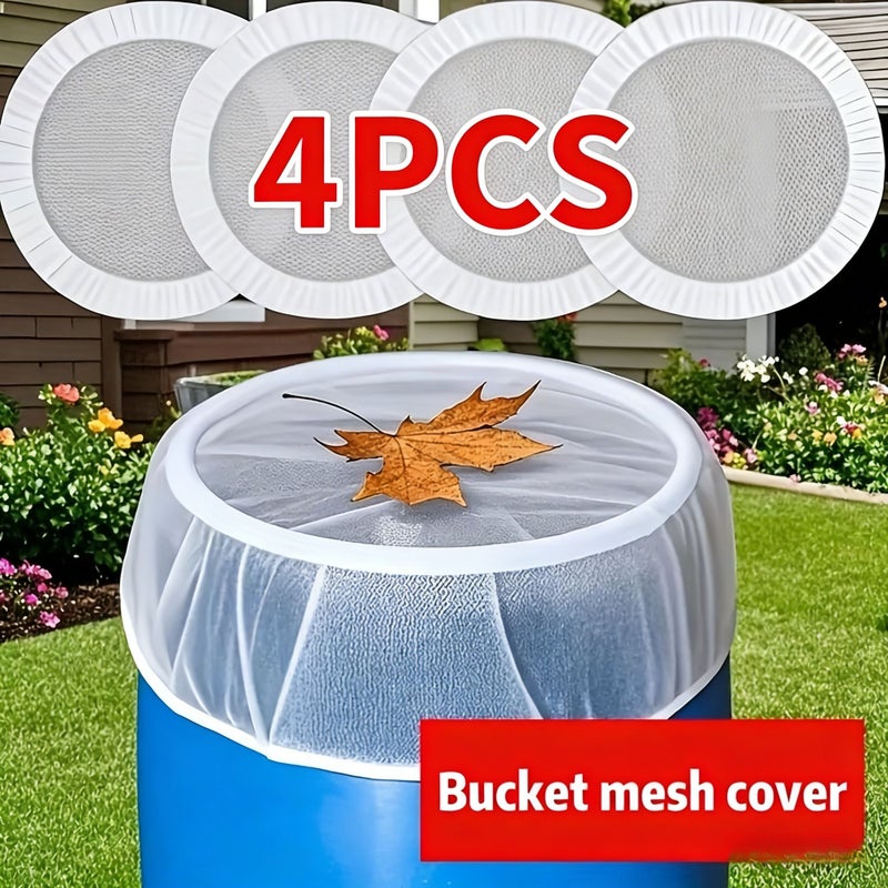 4pcs Rainwater Net Cover Set for Garden Eaves Debris Protection - Image 1