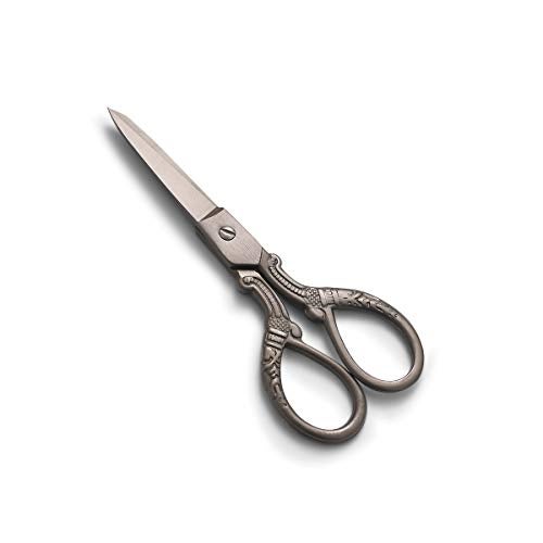 HITOPTY 5inch Vintage Style Scissors Titanium Plating Stainless Steel Antique Shears for Craft Embroidery Crochet Needle Point Knitting Project - Image 1